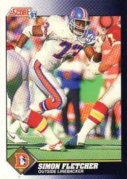 Simon Fletcher Denver Broncos 1991 Score NFL #496